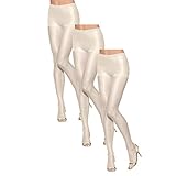 Hanes Women Set of 3 Silk Reflections Ultra Sheer Toeless Control Top Pantyhose CD, Natural