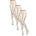 Hanes Women Set of 3 Silk Reflections Ultra Sheer Toeless Control Top Pantyhose CD, Natural