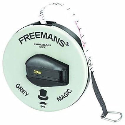 Crazen Freemans Fibra Fiber Glass Measuring Tape, 15m/50ft (Grey Magic, 12345)