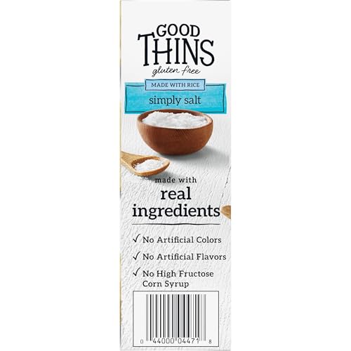 GOOD THINS SIMPLY SALT RICE SNACKS GLUTEN FREE CRACKERS, SNACK CRACKERS, 3.5 OZ