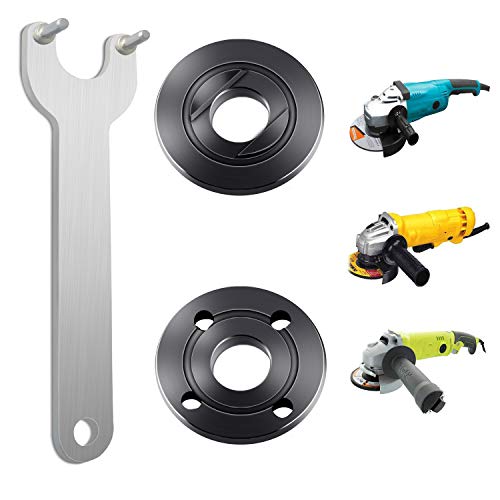 Podoy Grinder Flange Angle Wrench Spanner Metal Lock Nut for Compatible with Dewalt Milwaukee Makita 193465-4 Bosch Black & Decker Ryobi 4.5" 5" 5/8-11