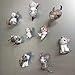 9 Pack Fridge Magnets Cat Refrigerator Office Magnets for Calendars Whiteboards Maps Resin Fun Decorative Decoration
