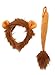 Lion Ears and Tail Costume Accessory Kit - Plush Fabric Headband with Faux Fur Mane, Foam Ears Fiber Filled Tail