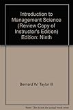 Introduction to Management Science (Review Copy of Instructor's Edition) Edition: Ninth