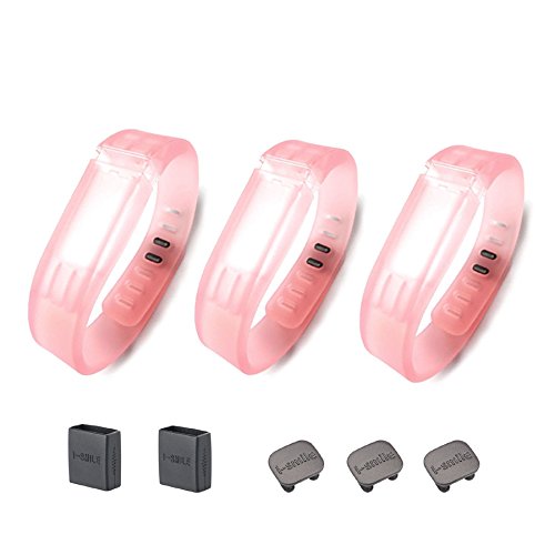 i-smile 3PCS Replacement Bands with Metal Clasps for Fitbit Flex, Set of 3 with 2 Piece Silicon Fastener Ring (New style :13, Large)