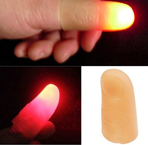URBeauty 5Pair/10Pieces Fingers Amazing Flashing Fingers Fantastic Glow Toys Children Luminous Gifts Decor Novelty Funny LED Light Magic Trick Props Supplies(Color Randomly) - Thumbnail 4
