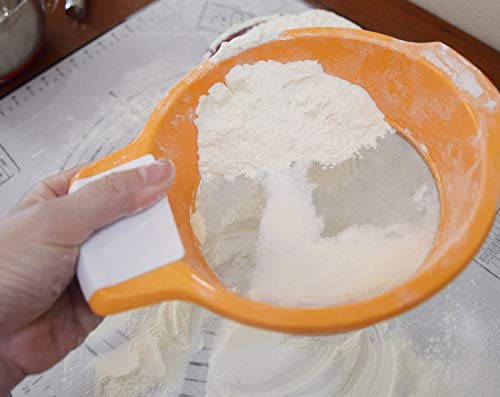 Stainless Steel Mixing Bowl with Non-Slip Bottom,Tiny Fine Mesh Baking Sifter(Yellow) - Image 4