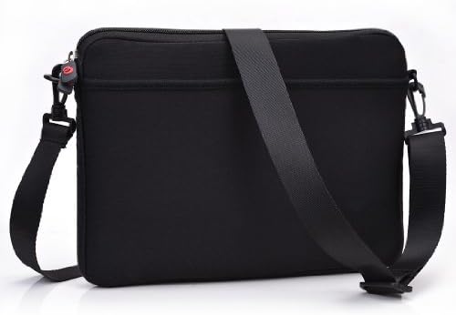 Alphaspek Laptop Sleeve Case Messenger Bag with Shoulder Strap for Asus Zenbook UX305, Chromebook C200, Taichi 21 - Black