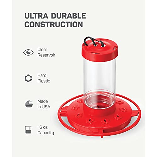 SEWANTA Hummingbird Feeder 16 oz [Set of 2] Plastic Hummingbird Feeders