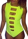 Happy Sailed Women Cool Summer Mansion Neon One-piece Swimsuit Prime(pack of 1)