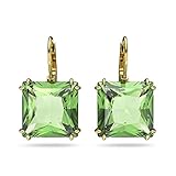 Swarovski Millenia Drop Earrings, Square Cut, Green