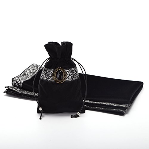 BLESSUME Atar Tarot Table Cloth and Pouch Black