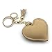 Elesa Miracle Girl Women Love Heart Tassel Keychain, Purse Bag Charm, Handbag Accessories, Car Key Chain (Gold)