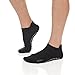Great Soles Pilates Socks Men, Yoga Tabbed Grip Sock (Black, M/L)