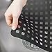 mDesign Decorative Kitchen Plastic Sink Protector Set, Quick Draining - Protect Surfaces and Dishes - Modern Slotted Design - Includes 1 Saddle, 2 Large Mats - Set of 3 - Black