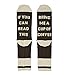 Zmart Funny Crazy Socks for Men, Coffee Gifts for Coffee Lovers Coffee Socks with Funny Saying, Drinking Gifts for Men