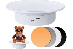 cexuw Display 360 Degree Electric Turntable,for Small Product Display, 7.87in Diameter product photography turntable