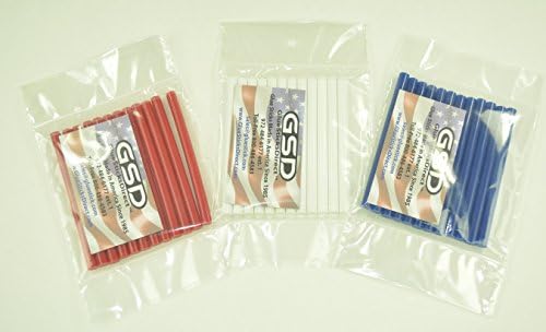 Red, White, &amp; Blue Colored Glue Sticks Mini 5/16" X 4" 36 sticks