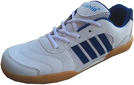 Badminton White Shoe for Men Boys Women Girls Junior PU Material Non Marking Sole Outdoor Indoor Playing - Best in Running Walking Sports Jogging Shoes