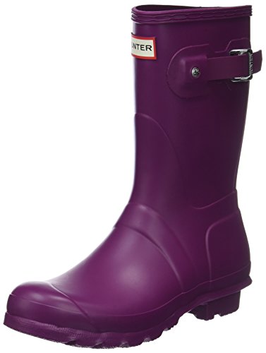 Hunter Womens Original Short Violet Rain Boot - 8 B(M) US