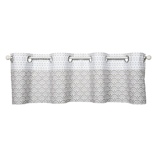 Trend Lab Art Deco Window Valance, Gray/White