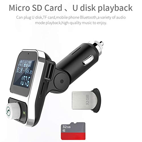 image for Topker Beaums Bluetooth V4.1 FM Transmitter Modulator 1.44inch Screen 