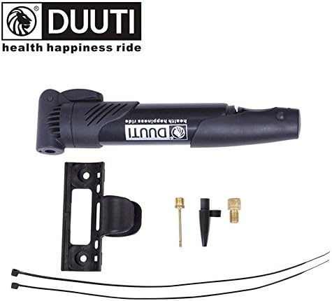 Mellons Aluminum Frame Pump Mini Bike Pump,Portable Bicycle Pump Screw Valve and High Pressure for All Cycle Tires (4 colors) (Black) (Black)