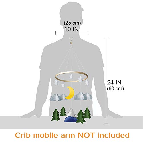 Baby Crib Mobile by Giftsfarm, Starry Woodland Night Nursery Decoration, Crib Mobile for Boys and Girls by GIFTSFARM