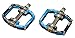 Onedayshop 1 Pair Aluminum Alloy CNC Bearing Bike Bicycle Flat Pedals MTB BMX Road Bicycles Pedals 9/16'' (Blue)
