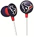 iHip NFF10200HT NFL Houston Texans Mini Ear Buds, Blue/Red