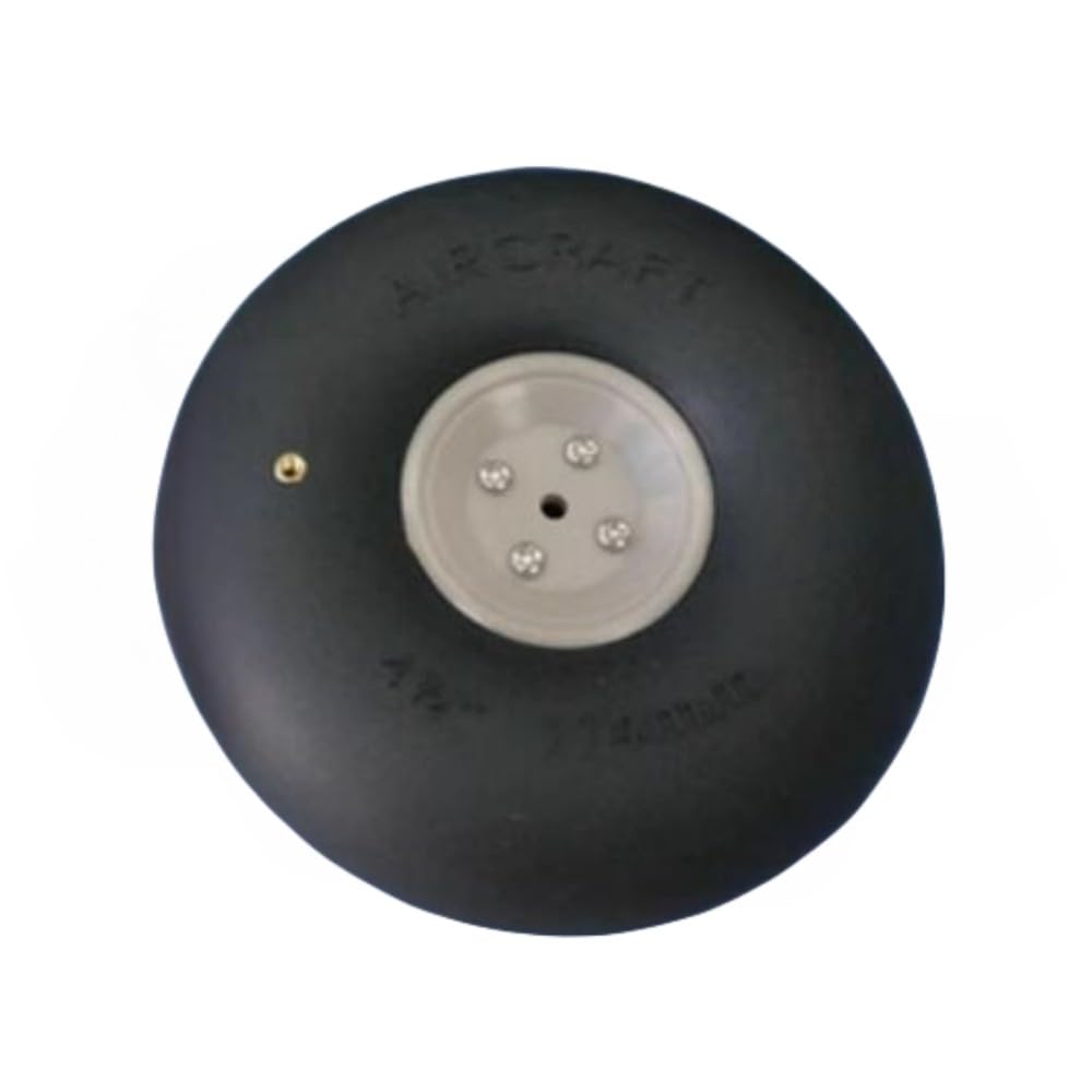 Photo 1 of 1 PCS RC Airplane Wheel 4.5 Inches Wheels Landing Gear RC Plane Wheels for Fixed Wing Model Aircraft (1pcs 4.5 Inch/ D114mm)