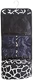 Giraffe Print Black Patch Cosmetic Makeup Organizer Hanging Bag