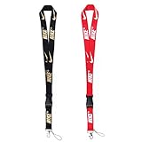 Lanyard with Hook and Buckle, Street Fashion Neck Lanyard for Keys Phones ID Badge Holder Bags Accessories (A)
