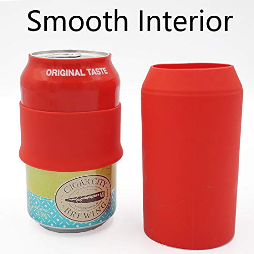 Toolsure Beer Can Sleeve,Beer Silicone Cover, Perfect for Hide a Beer Bottle 12 FL OZ (Red, 1)