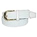 CTM® Women's Elastic Braided Stretch Belt, Medium, White