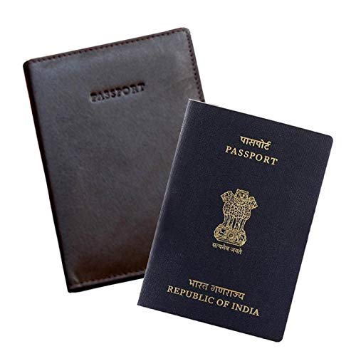 brown passport cover