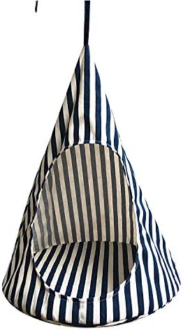 BLEVET Pet Teepee Tent House Bed For Dogs, Cats, Puppies, and Rabbits MZ074 (S, Striped Blue)