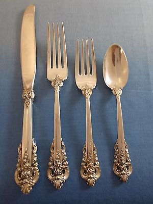 GRANDE BAROQUE BY WALLACE STERLING SILVER REGULAR LUNCHEON 4-PC PLACE SETTING(S)