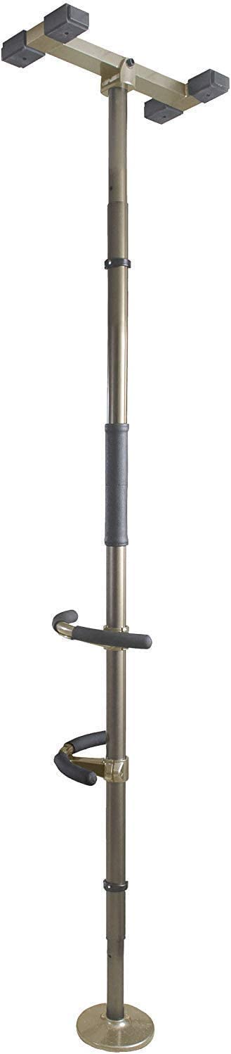Signature Life Sure Stand Pole, Elderly Tension Mounted Floor to Ceiling Transfer Pole, Bathroom Safety Grab Bar with Adjustable Hand Grips, Deep Bronze (Eligible for VAT Relief in The UK)