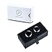 BUTTONCUFF Black Button Covers & Rhodium Finish - Imitation Cufflinks for Formal Shirts and Black Tie (CS-bla, 18mm)