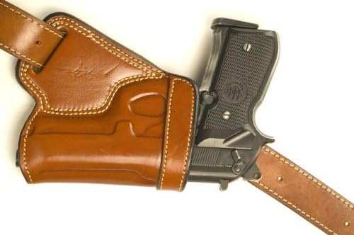Beretta 92F, Taurus 92 & 99, SOB - Small of The Back Pistol Concealed Carry Holster By Cebeci Arms in Tan Leather