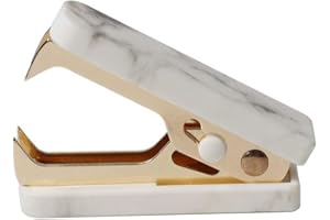 Multibey Staples Remover Tool for Office Staple Removal Puller Kit Gold Metal Jaws Stationery Marble White Texture School Home Desk Supplies Gift Idea (1 Pack)