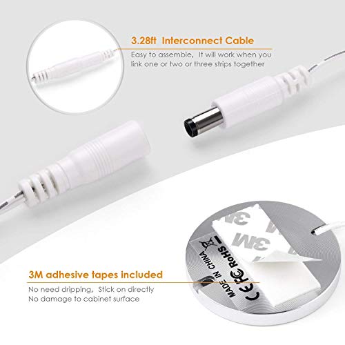 Albrillo LED Puck Lighting Remote Control, Dimmable Under Cabinet Lights, Warm White 3000K Kitchen Under Counter Lights, 3 Pack - Thumbnail 5