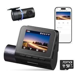 【前後2カメラ 370万画素超強暗視】 70mai Dash Cam A410ドライブレコーダー HDR搭載 F1.55 超広角