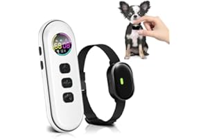 Ultra-Small Dog Shock Collar, Ultra-Light & Thin Dog Training Collar with 1300ft Remote, Tailored for Small Dogs 5-15lbs & Me