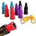TOPODO, Silicone Reusable Wine Beverage Bottle Stoppers (Set of 10), Red, Blue, Orange,Purple,Black