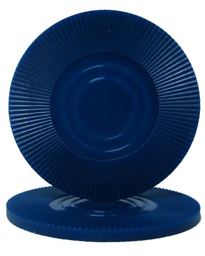 50 Interlocking Plastic Radial Poker Chips - Choose Colors (DARK BLUE)