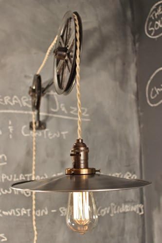 Vintage Industrial Pulley Lamp - The Draftsman Light