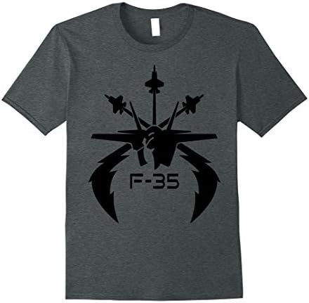 Mens U.S. AIR FORCE Original F-35 Jet T-Shirt 2XL Dark Heather
