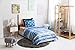 Chital Unisex Twin Bed Sheets | 4 Pc Gender Neutral Kids Bedding Set | Winter Snowflake Print | 1 Flat & 1 Fitted Sheet, 2 Pillow Cases | Durable Super-Soft, Double-Brushed Microfiber | 15” Deep